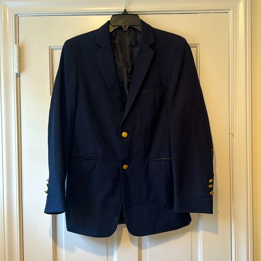CHAPS navy blue blazer with gold buttons big boy youth sports jacket